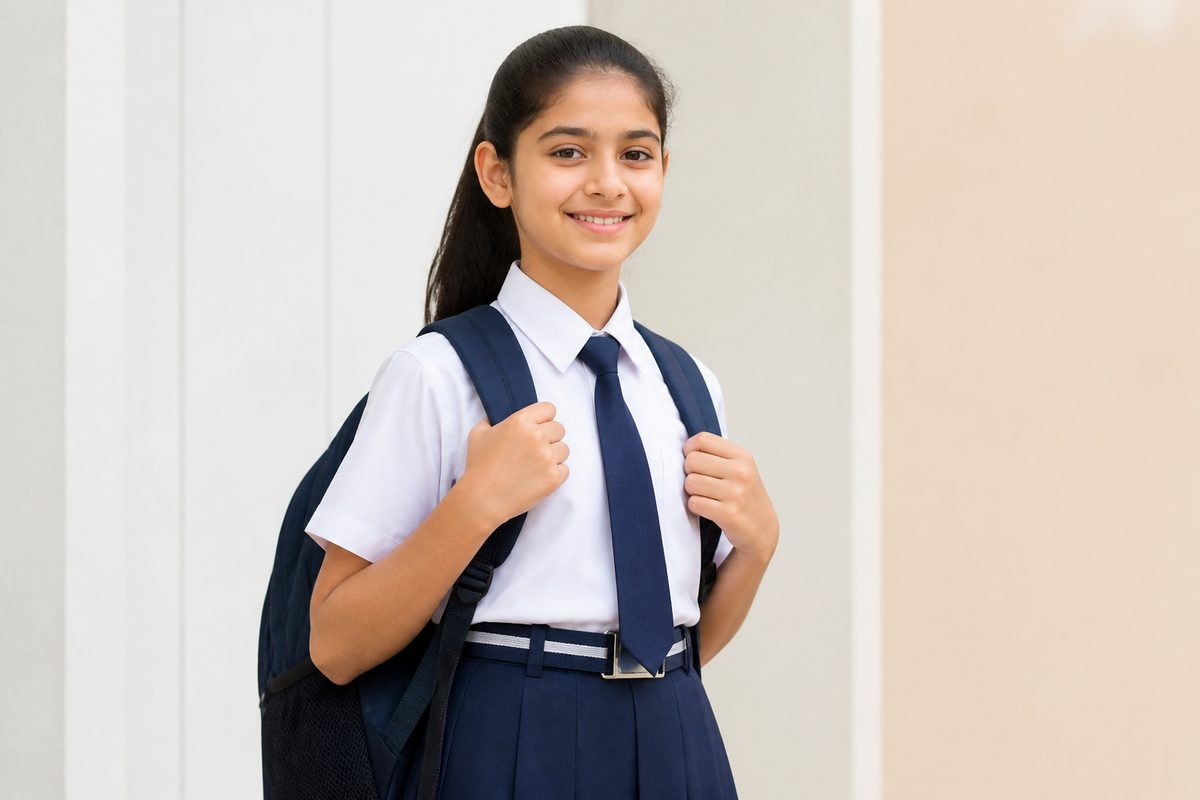 Indian girl school wear