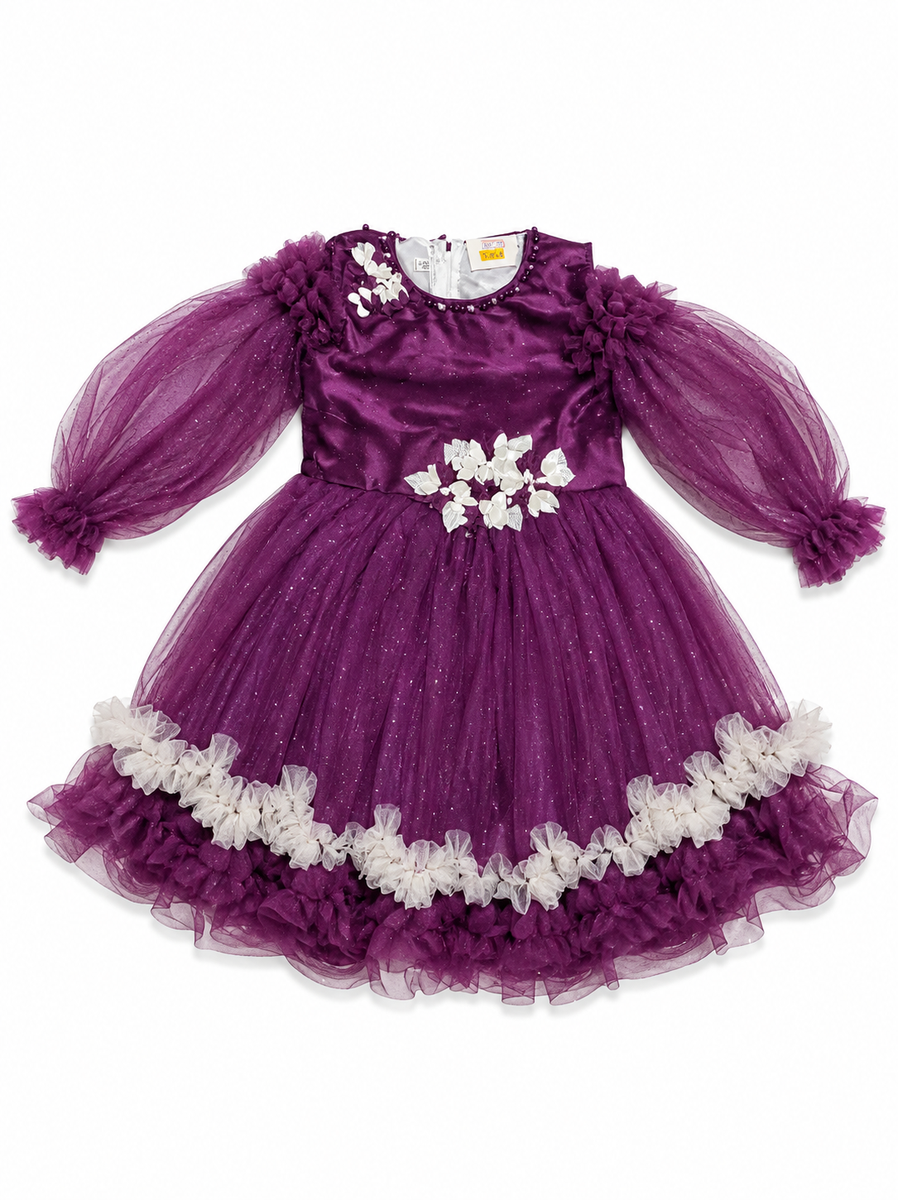 Girls net Ruffle Frock — lifestyle