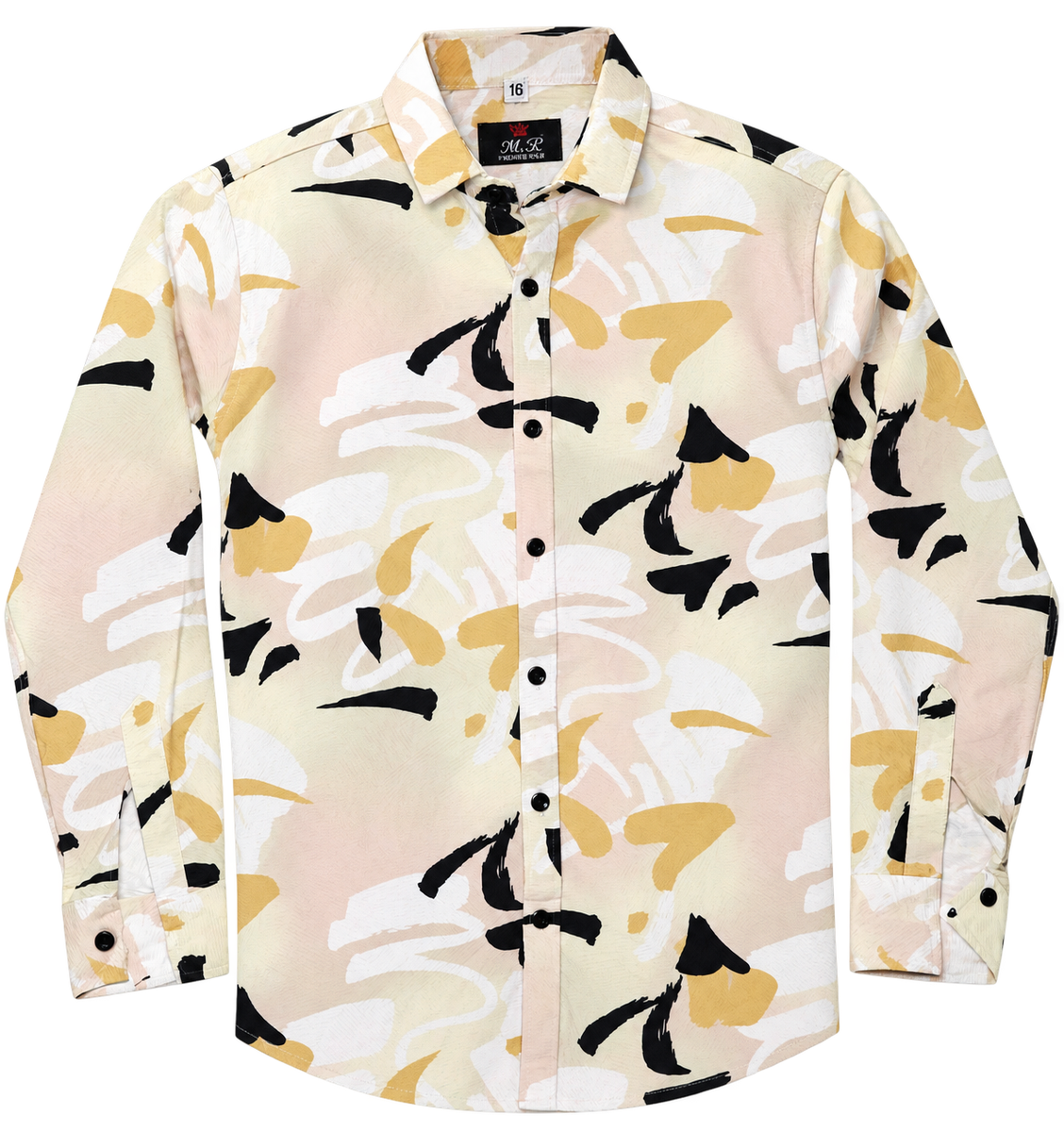 Boys Abstract Print Casual Shirt in Multi Color