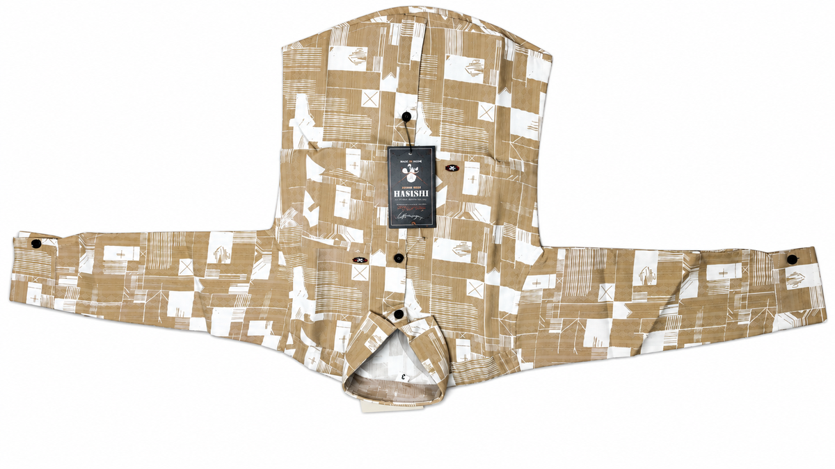 Boys Beige Printed Casual Shirt