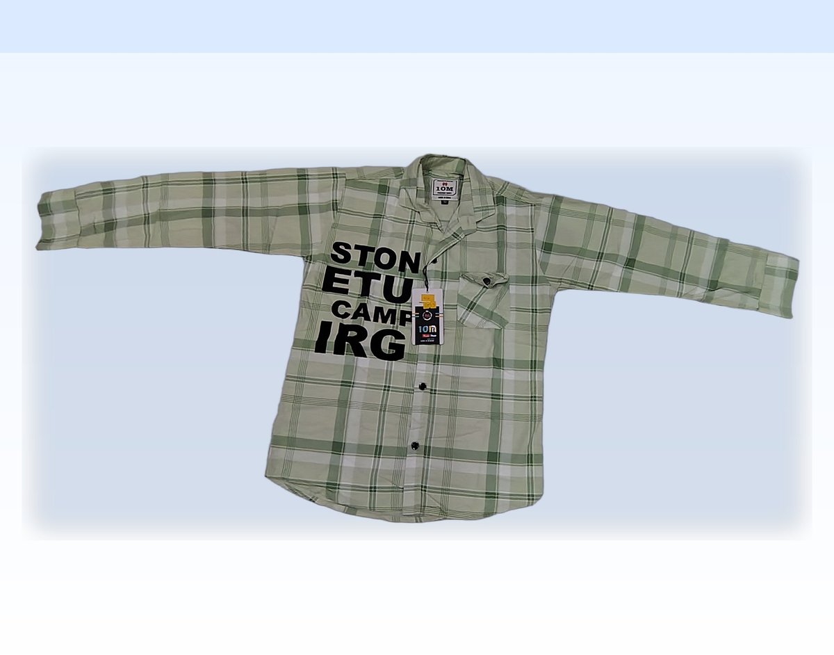 Boys Sage Green Checked Full-Sleeve Casual Shirt